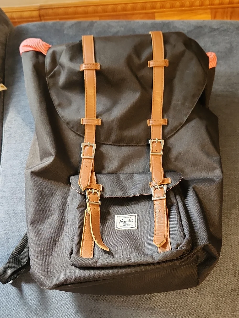 Herschel Black & Tan Little America Backpack